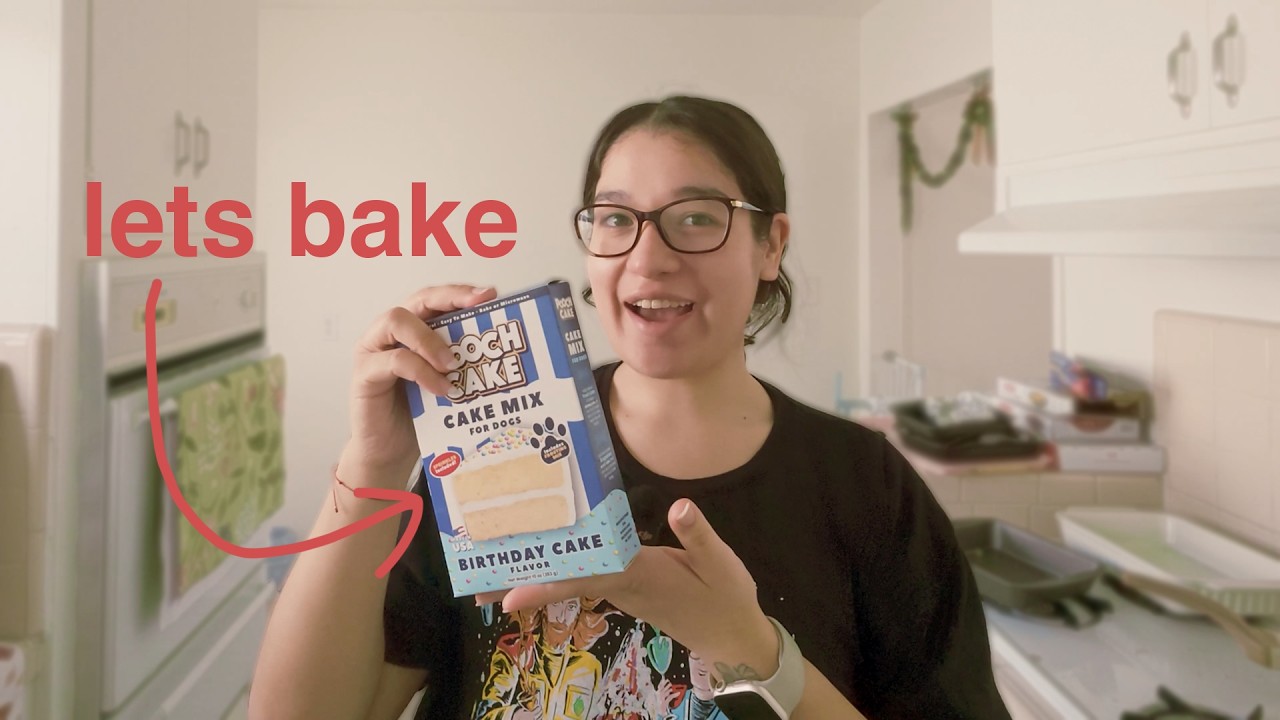 making my dog a birthday cake like I'm Jenna Marbles