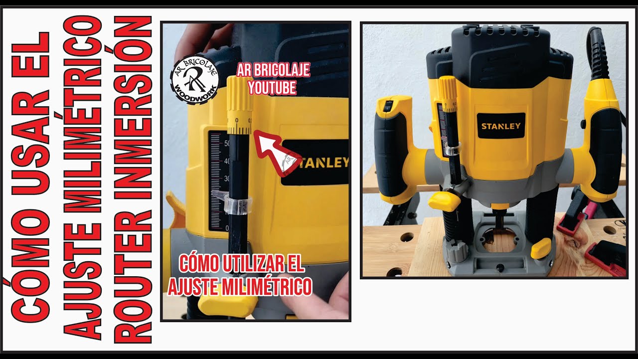 Cómo usar el ajuste milimétrico de tu router de inmersión. / AR BRICOLAJE WOODWORK