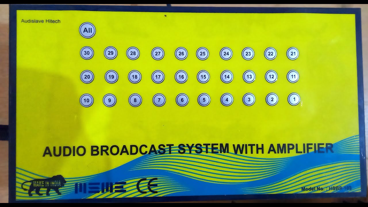 ANALOG AUDIO BROADCAST SYSTEM CONNECTIONS, FEATURES