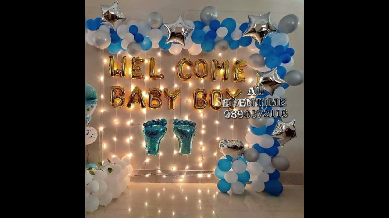 Baby welcome home decoration ideas, baby entry design home decor, balloons decoration ideas #shorts