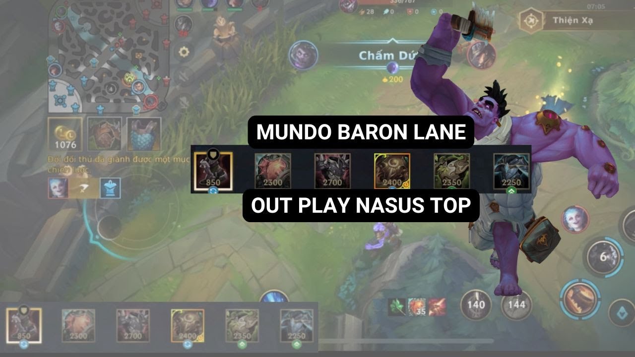 Wild Rift Mundo Baron Lane Gameplay in Season 18 (Build & Runes)