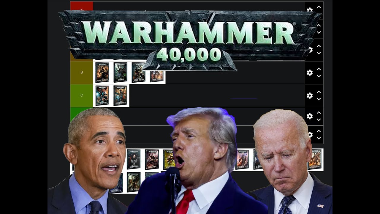 Trump, Biden & Obama make a 40k Tier List