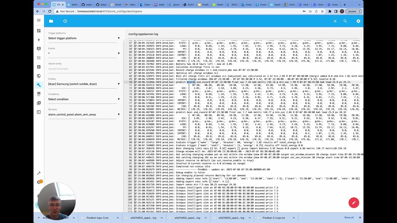 Predbat - Understanding Appdaemon Log Files 📁