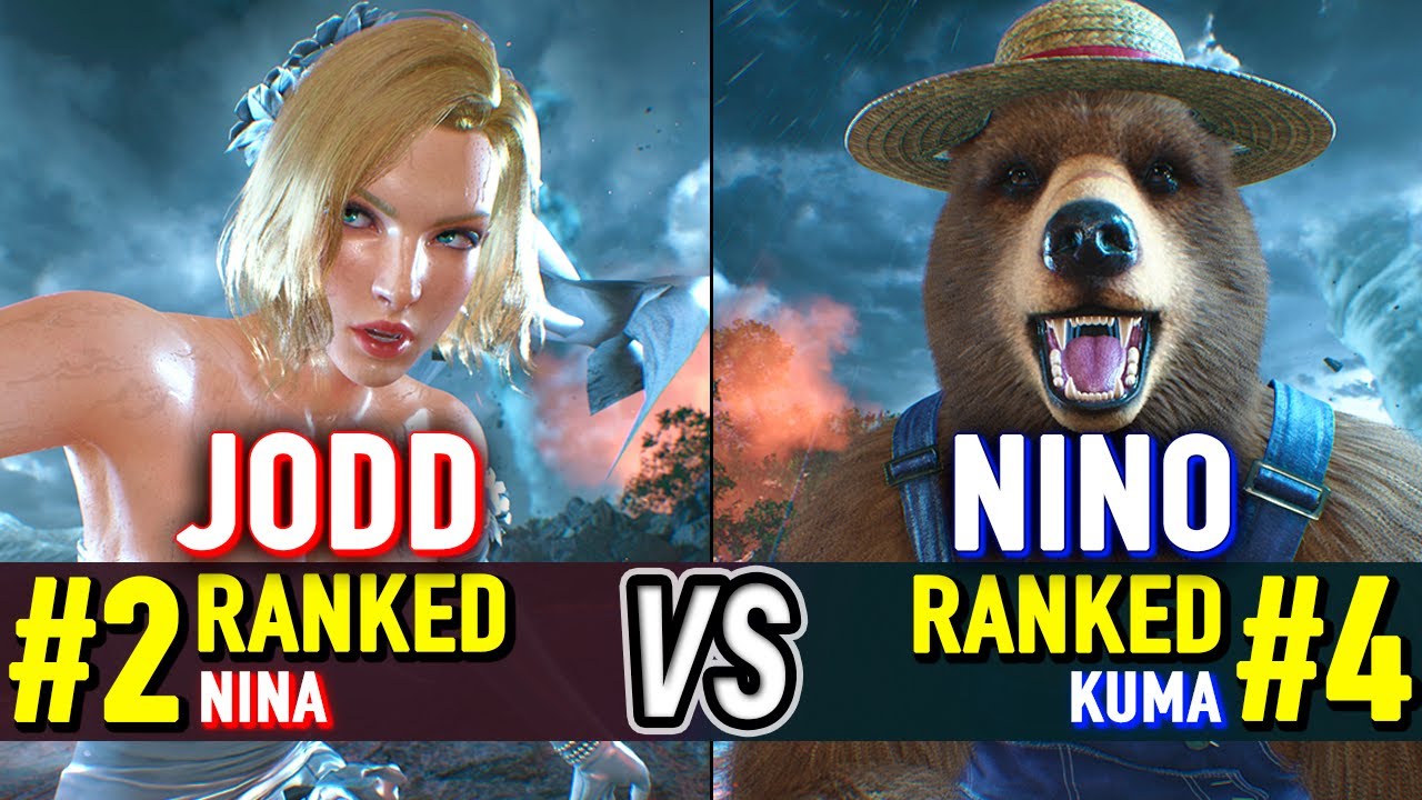T8 🔥 JODD (#2 Ranked Nina) vs NINO (#4 Ranked Kuma) 🔥 Tekken 8 High Level Gameplay