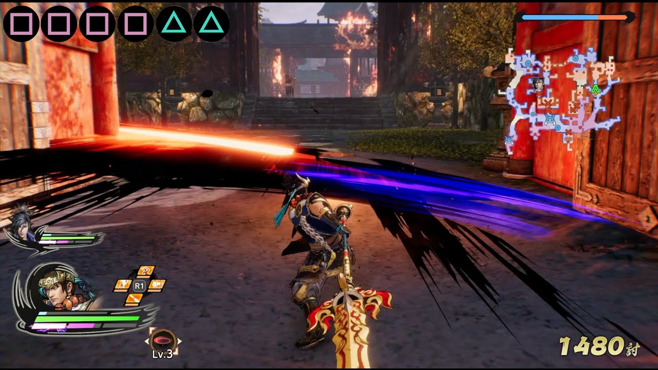 【Samurai warriors5】Tadakatsu Honda motions - Naginata （戦国無双５ 本田忠勝） モーション動画
