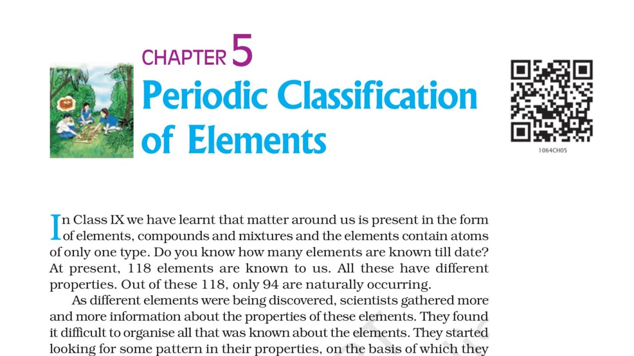 Periodic Classification of Elements Class 10 Science (Chapter 5 NCERT) full chapter explanation
