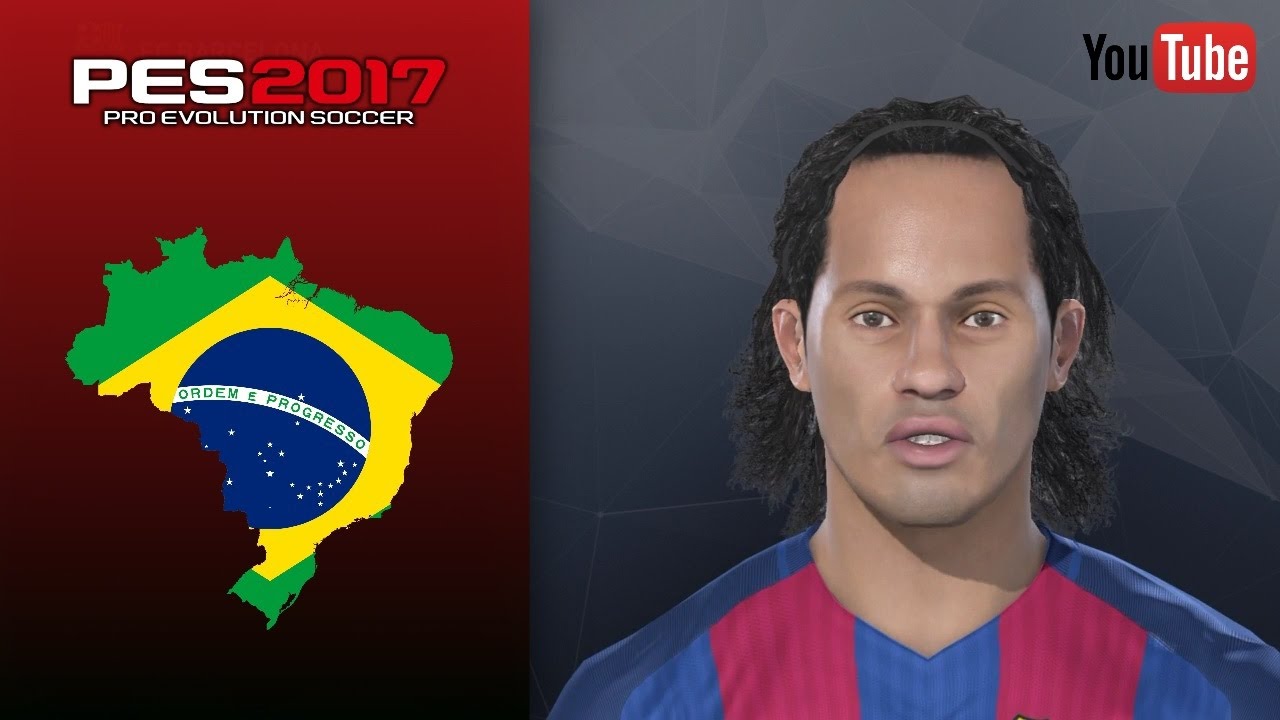 Pes 2017 - Ronaldinho - [Face - Stats] - PS4