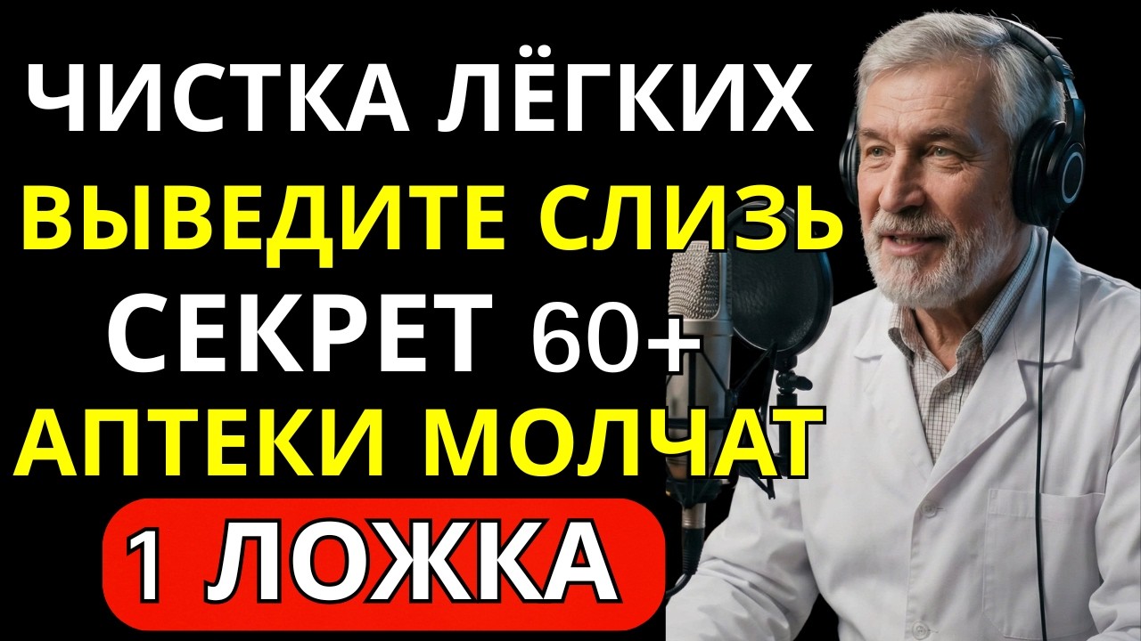 ПОСЛЕ 60 ЛЁГКИЕ ЗАБИВАЮТСЯ СЛИЗЬЮ — ЧТО ДЕЛАТЬ  | ЧИСТКА ЛЁГКИХ ДОМА | Здоровье с Доктором