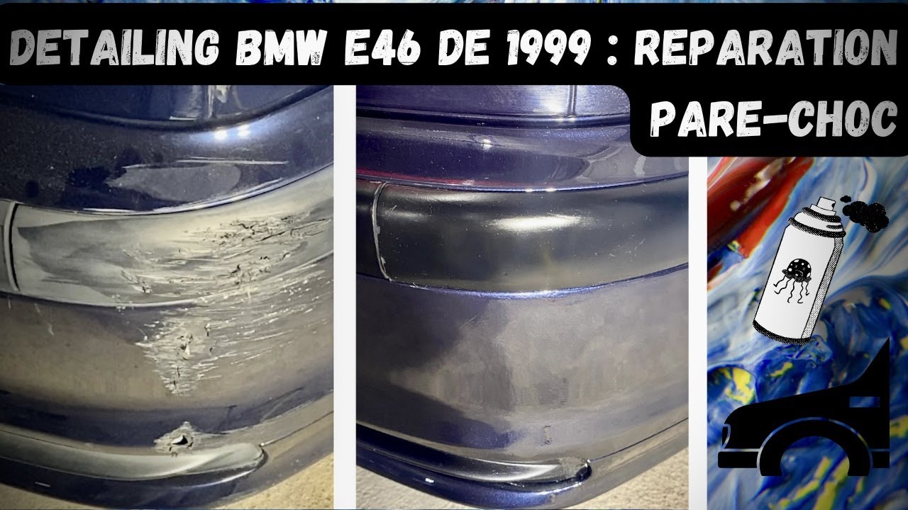 ⚠️ COMMENT REPARER et PEINDRE un PARE-CHOC ? (E46) 😎💪🏻