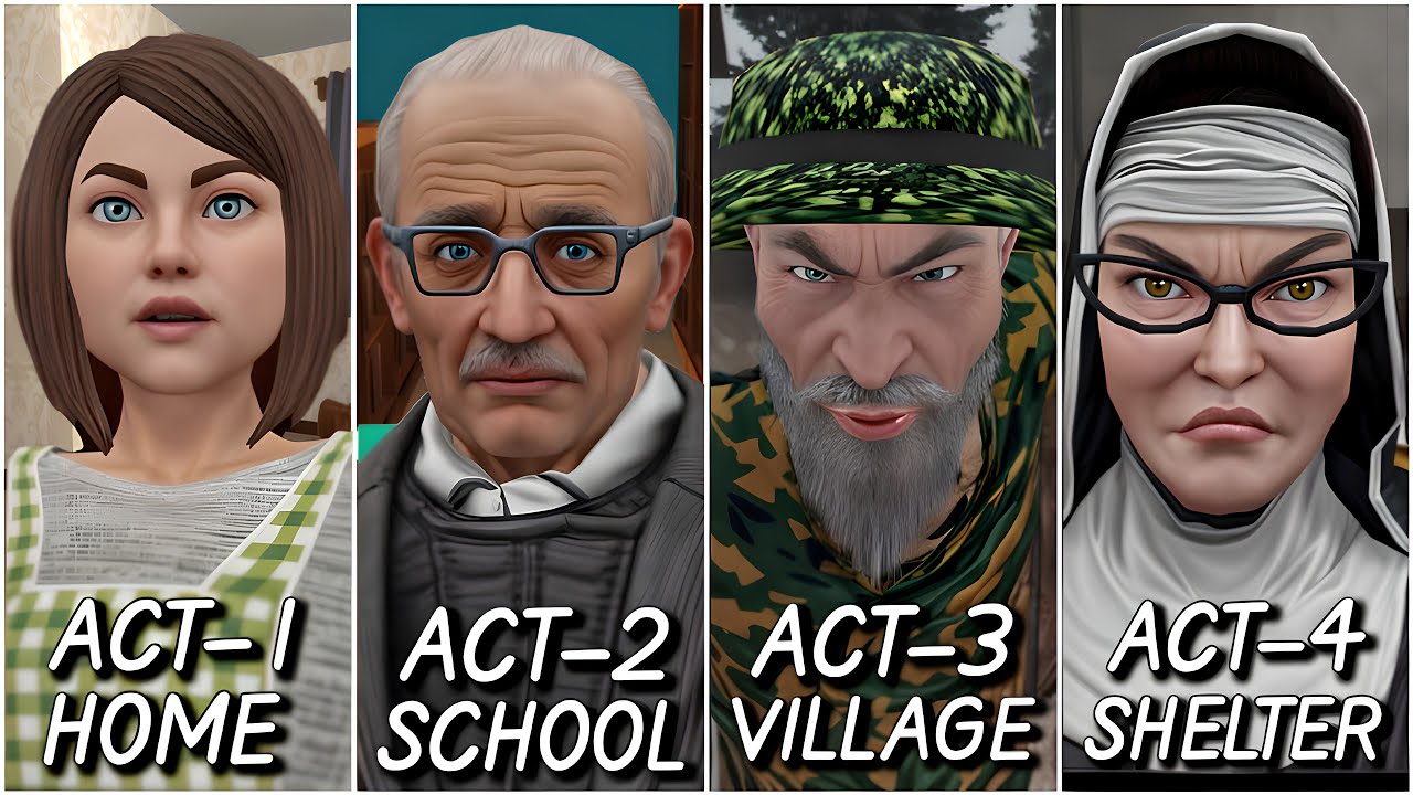 Schoolboy Escape Runaway - Act 1,2,3,4 Full Gameplay