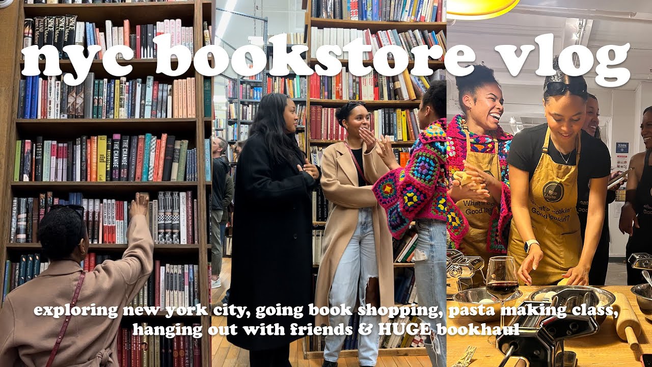 NYC bookstore vlog 🗽🍝✨ spend the day book shopping at the strand with me + HUGE book haul!