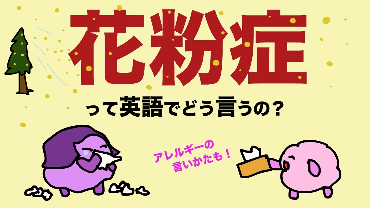 花粉症（アレルギー）は英語でどう言うの？ 大人のフォニックス[#474]