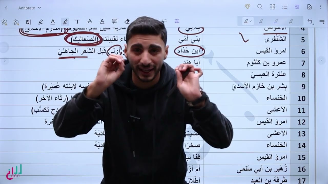تلخيص الشعراء + الأبيات الشعرية ف1 كتاب الأدب || الأستاذ حمزة حمو 📚
