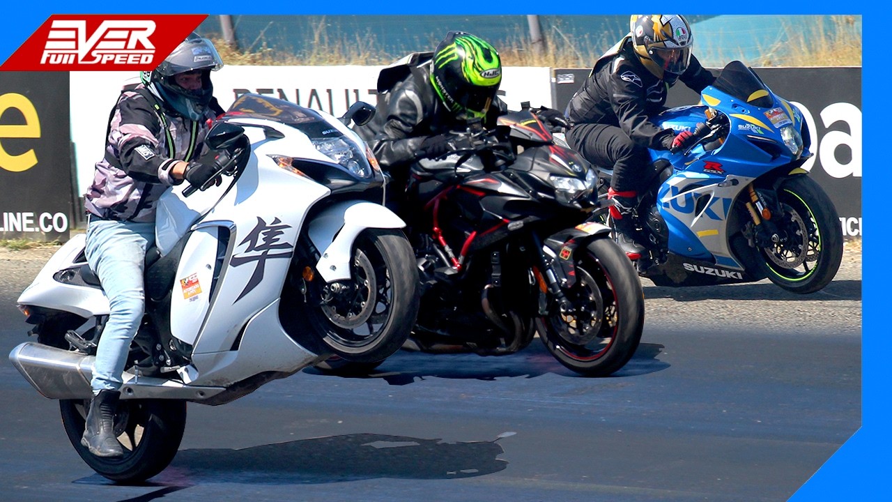 HAYABUSA 🆚 Kawasaki ZH2 🆚 GSX-R1000 🆚 FZ1 🆚 CBR1000RR | DRAG RACES Carnival Cup 2023