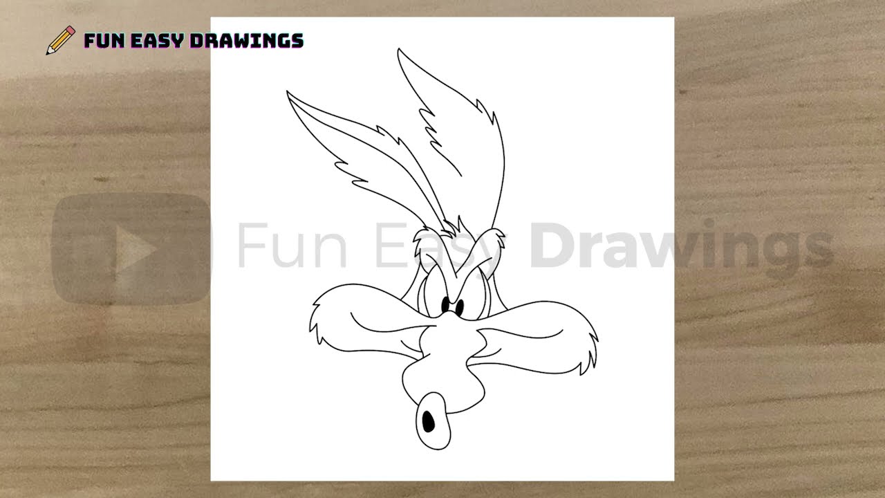 Как нарисовать Wile E Coyote легко - Fun Easy Drawings #FunEasyDrawings