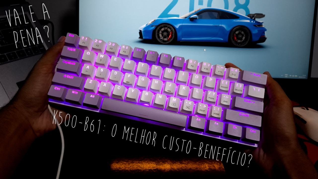 O MELHOR teclado mecânico barato de 2026? Unboxing K500-B61