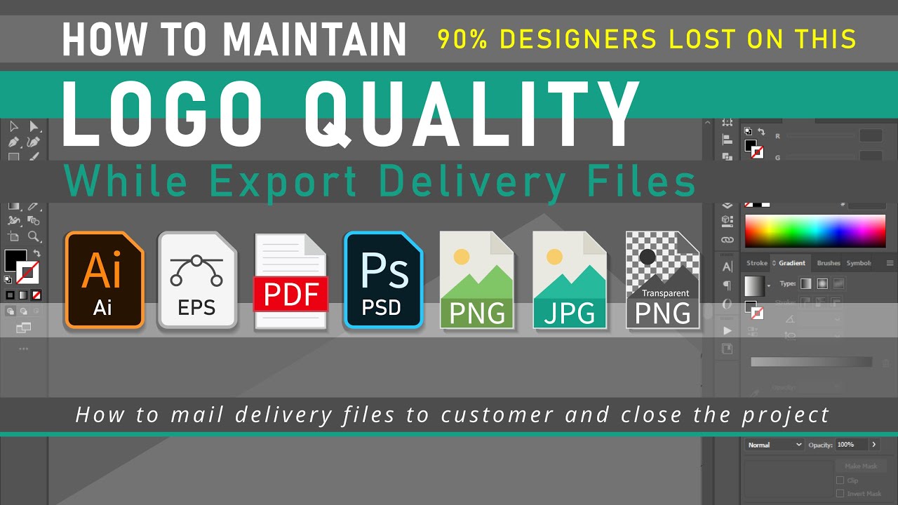 How to save Logo in JPG, PNG, PDF, TRANSPARENT, EPS and PSD Files