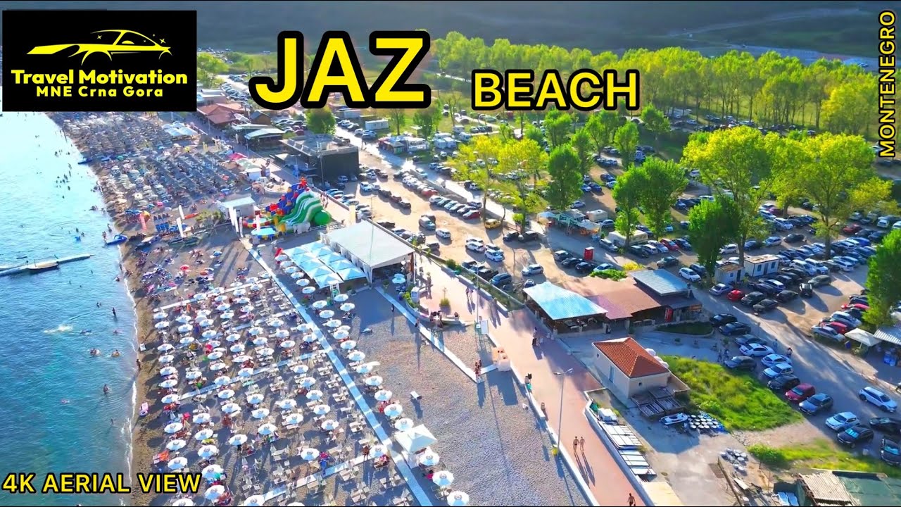 JAZ plaža 🏖️🏝️🏄‍♀️ iz vazduha u Septembru - JAZ BEACH BUDVA [4K Aerial View] MNE Crna Gora 2023