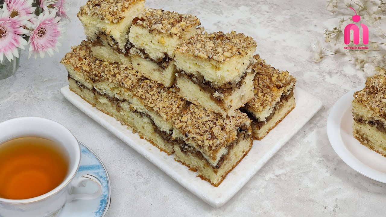 Mayingina og&rsquo;izda eriydigan Yong`oqli pirog | Все ищут этот рецепт! ОРЕХОВЫЙ ПИРОГ