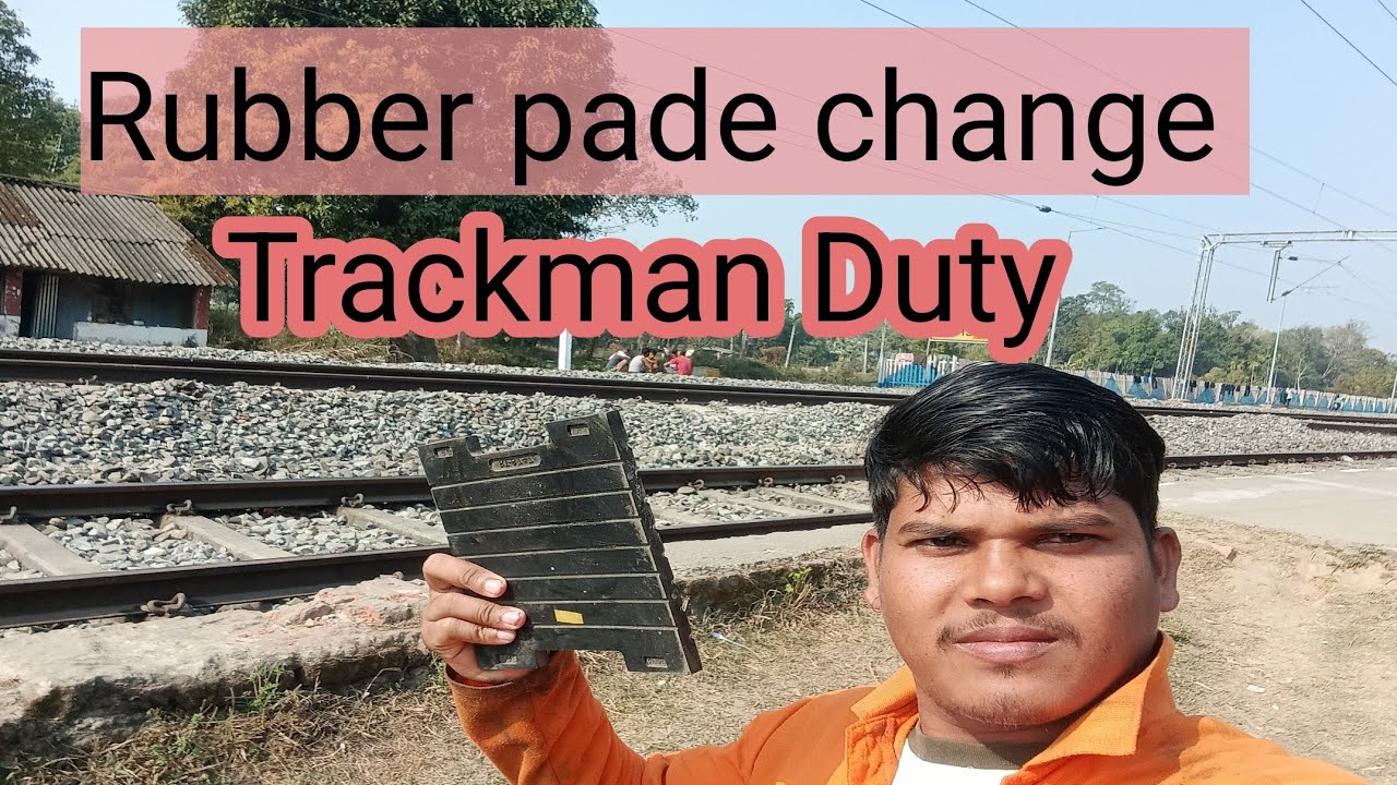Rubber pade change #railway trackman  work