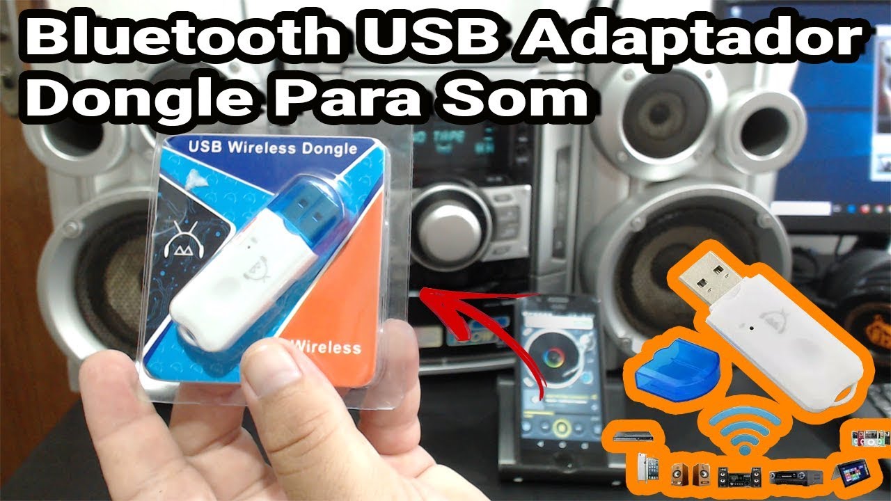 Adaptador Bluetooth USB Dongle Transmissor Para Som.