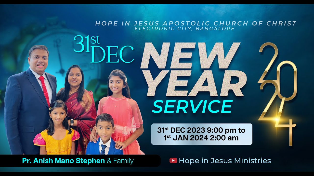 🔴LIVE 31st Dec New Year Service, 2024 || Pr Anish Mano Stephen & Family