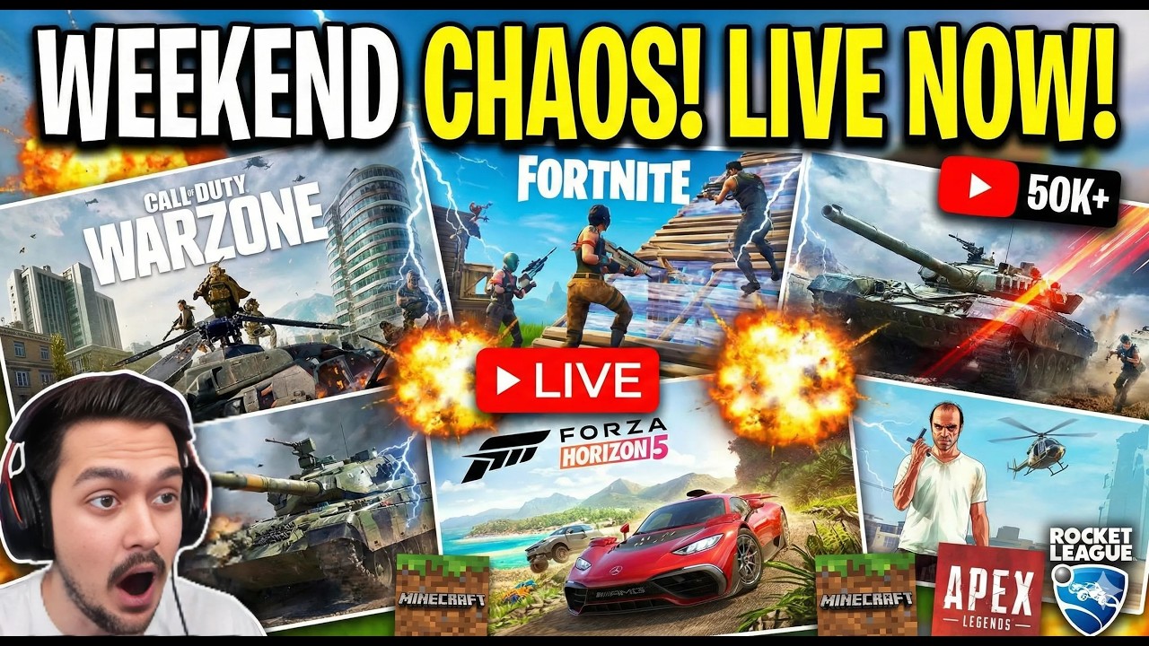 🚨 WEEKEND CHAOS! COD, GTA 5, Forza & More! Live