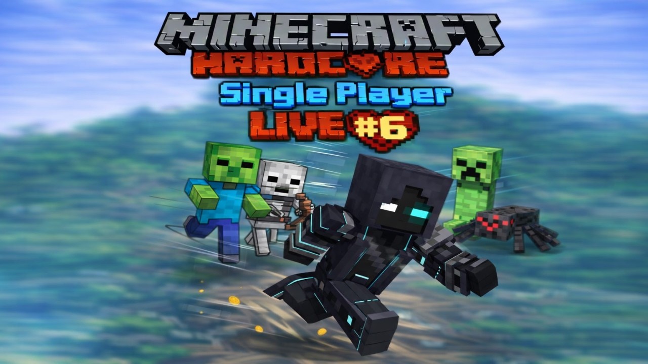 Minecraft Hardcore Survival Live #6 🔥| I Almost Died in Minecraft Hardcore 😱#minecraft #gaming #live