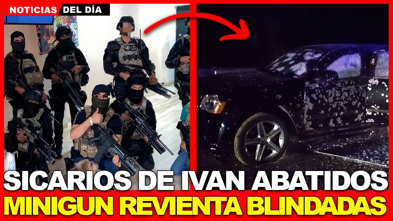 9 PISTOLEROS de Iván ABATIDOS desde el aire: MINIGUN revienta camionetas en terracería de Elota