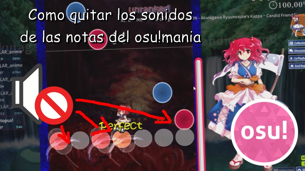Como quitar los sonidos de las notas del osu!mania - Editar skin de osu!