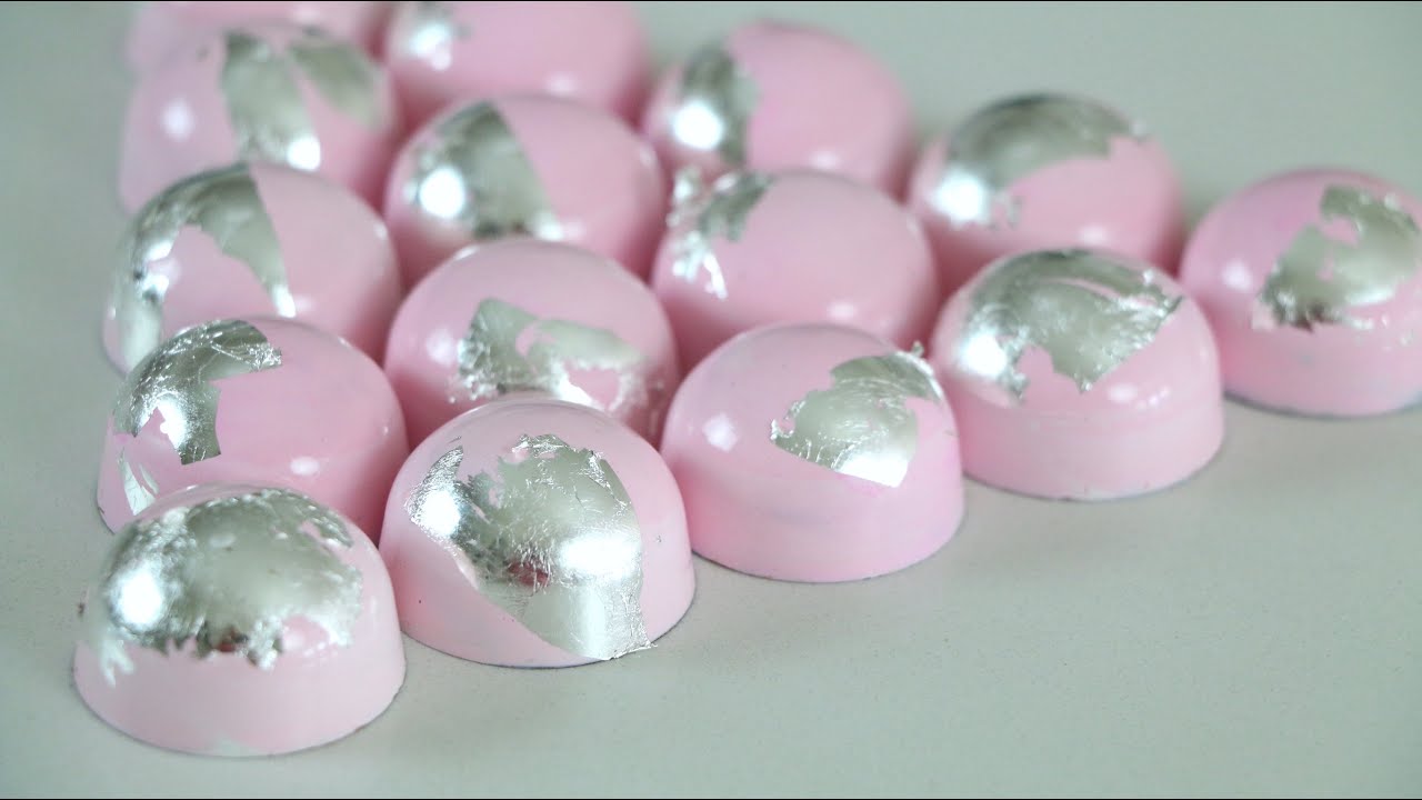 Chocolate Bonbon Design | Pink, White, and Silver