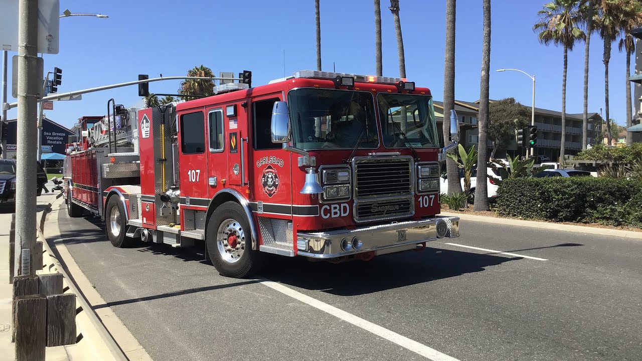 CBD FIRE DEPT TRUCK & RA 107 ARRIVING AND LEAVING