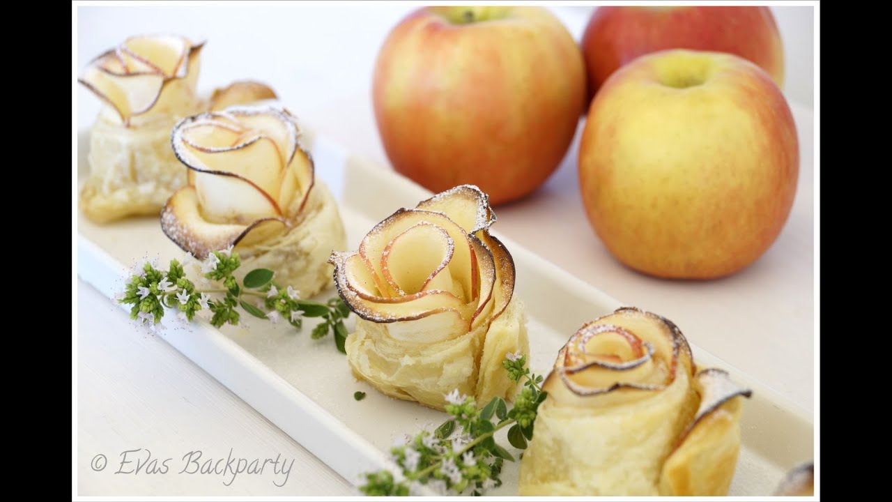 Evas schnelle Nummer 2: leckere Apfel - Blätterteigrosen
