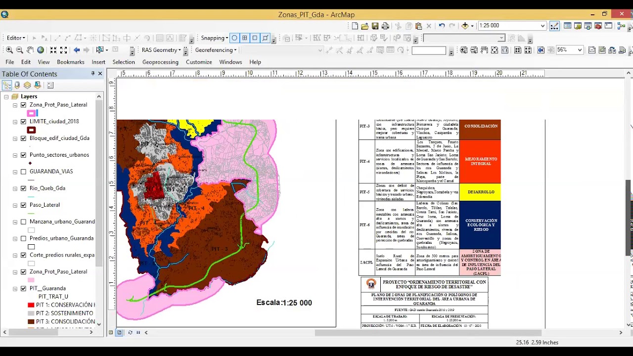 PIT GUARANDA ZONAS DE PLANIFICACION 5 ARCGIS 10.5