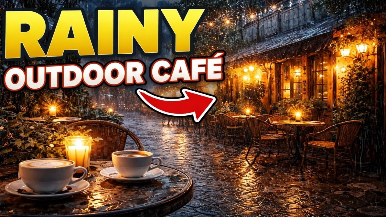 Rainy Café on a Hilltop ☕ | Luxury Ambience for Sleep, Study & Stress Relief 🌧️