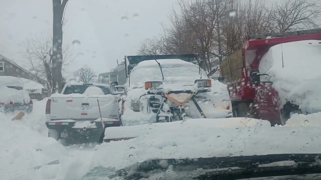36 pulgadas de nieve en Rhode island🌨️🌨️🚔🌨️