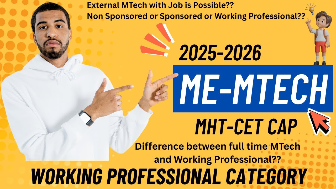 ME MTech Working Professionals Admission || Difference between Full Time and Working Professional ?