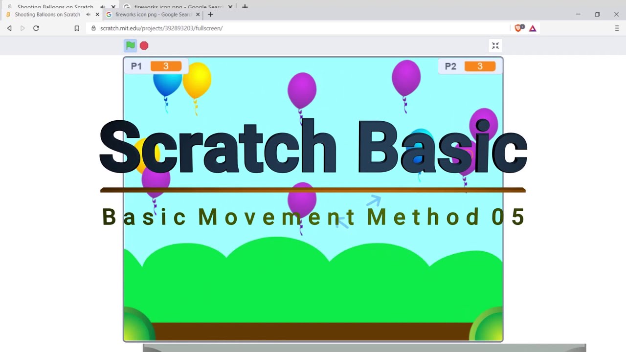 How to Move In Scratch 3.0 Tutorial Move 05 with mini-game Shooting Balloons