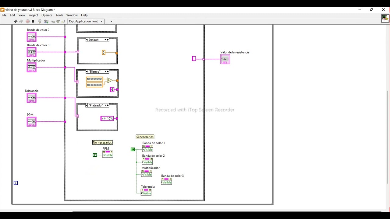 Cómo hacer una calculadora de resistencias, labview 2020, parte 2.