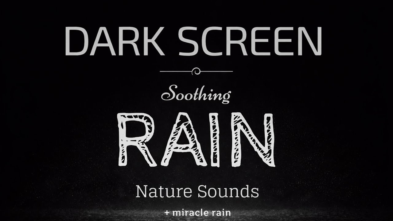 Rain Sounds for Sleeping 😴 Calm Night Ambience | Dark Screen Relaxation