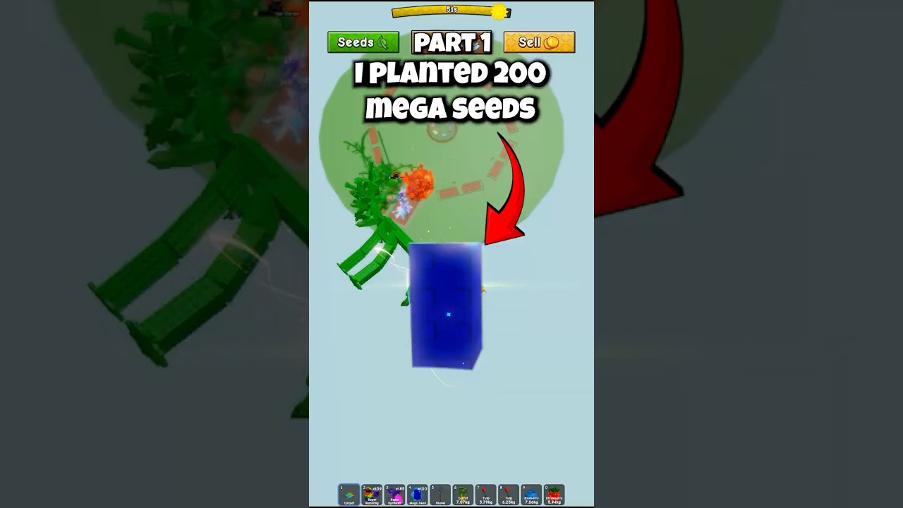 Я посадил 200 МЕГА-семян в Grow A Garden 2, Ч.1 #roblox #growagarden2