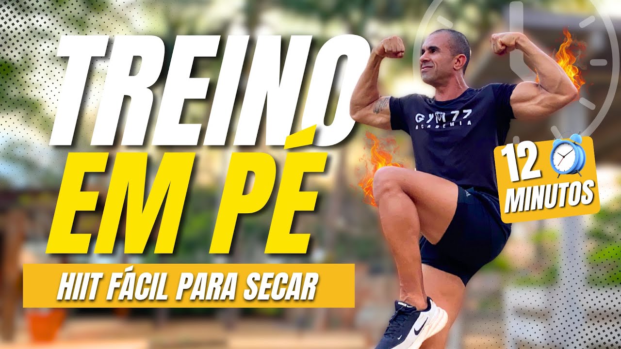 Treino Fácil em Pé • HIIT 12 Minutos para Iniciantes • Queime Muita Gordura! 🔥