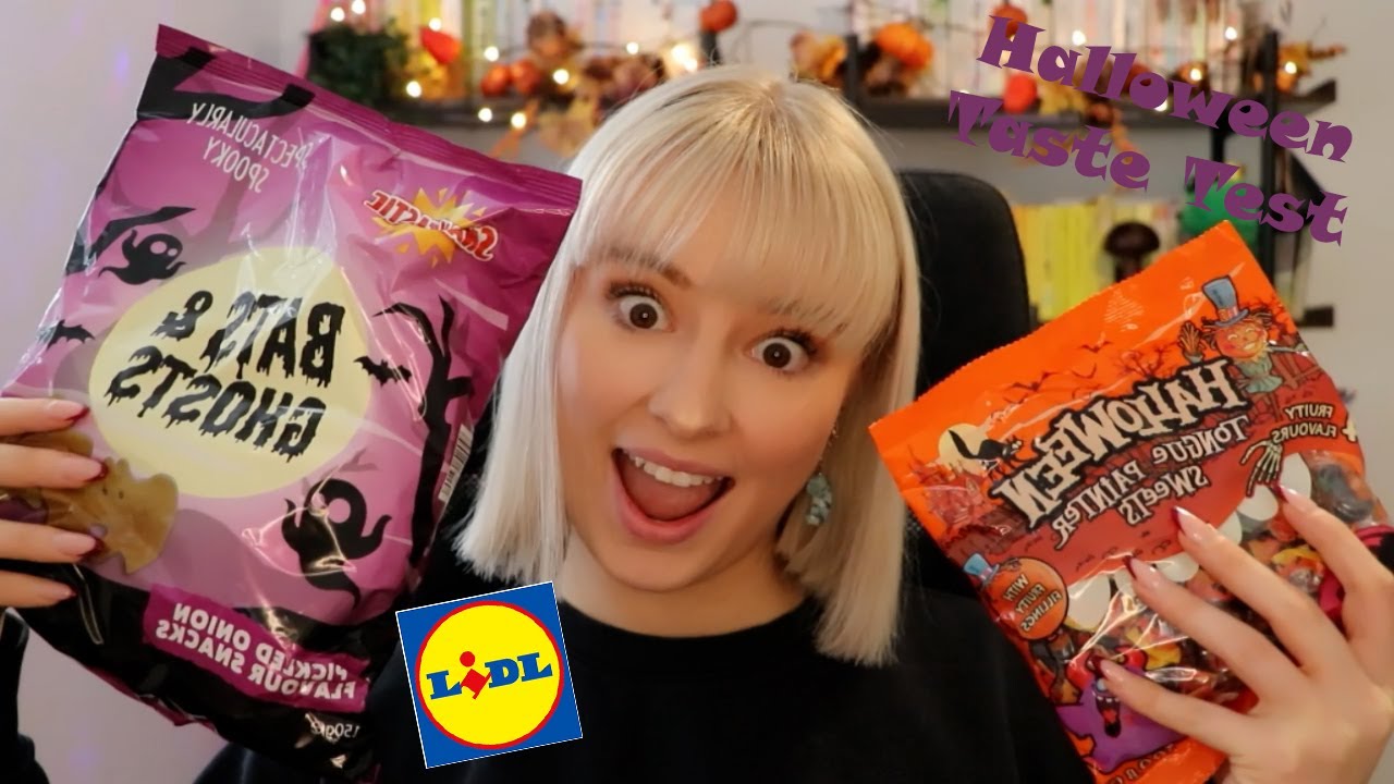 ASMR| Lidl Halloween Mukbang & Taste test (UK) 🦇👻