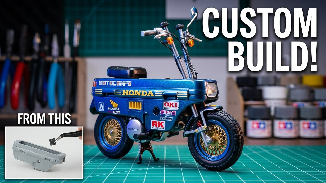 Aoshima Scale 1/12 /Honda Motocompo / Building Custom / Step by Step