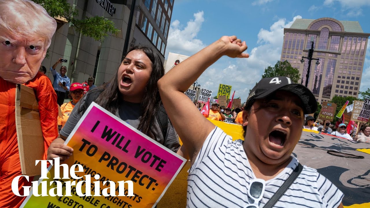 Hundreds demonstrate against Trump outside RNC: 'We want freedom'