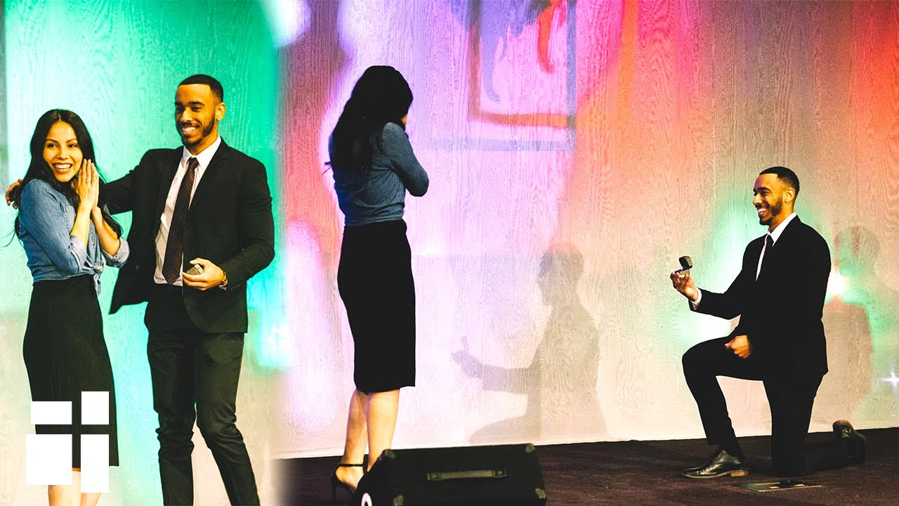 He Proposed On Stage In Front Of The Church