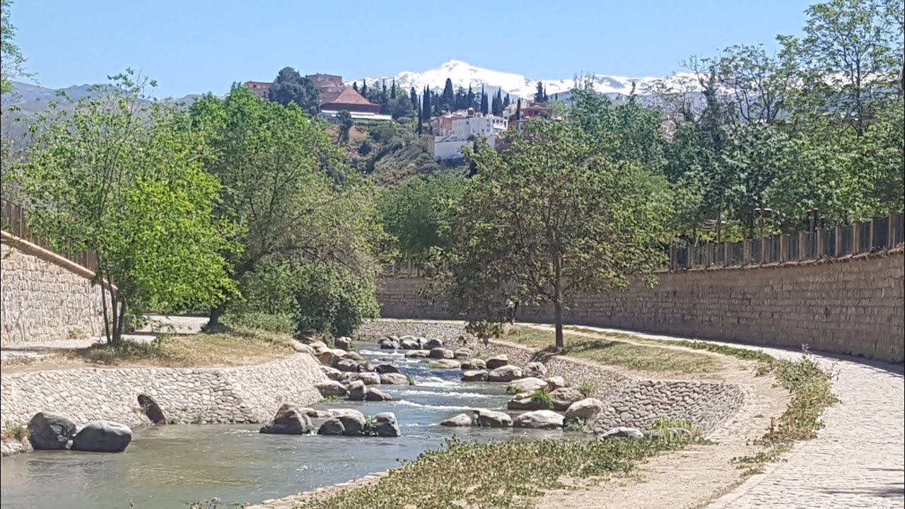 Walking in Summertime, Genil River, Granada and River Sounds