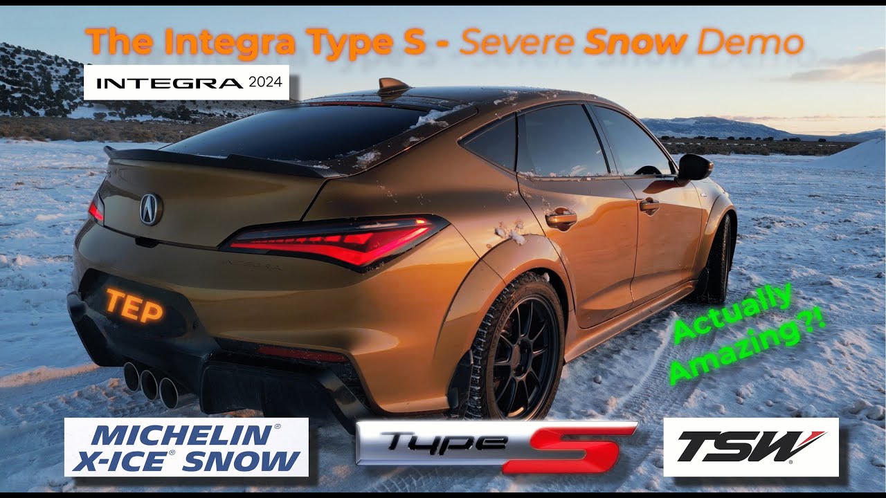 Обзор Acura Integra Type S 2024 года на суровых снежных трассах — демонстрация — Michelin X-ICE —...