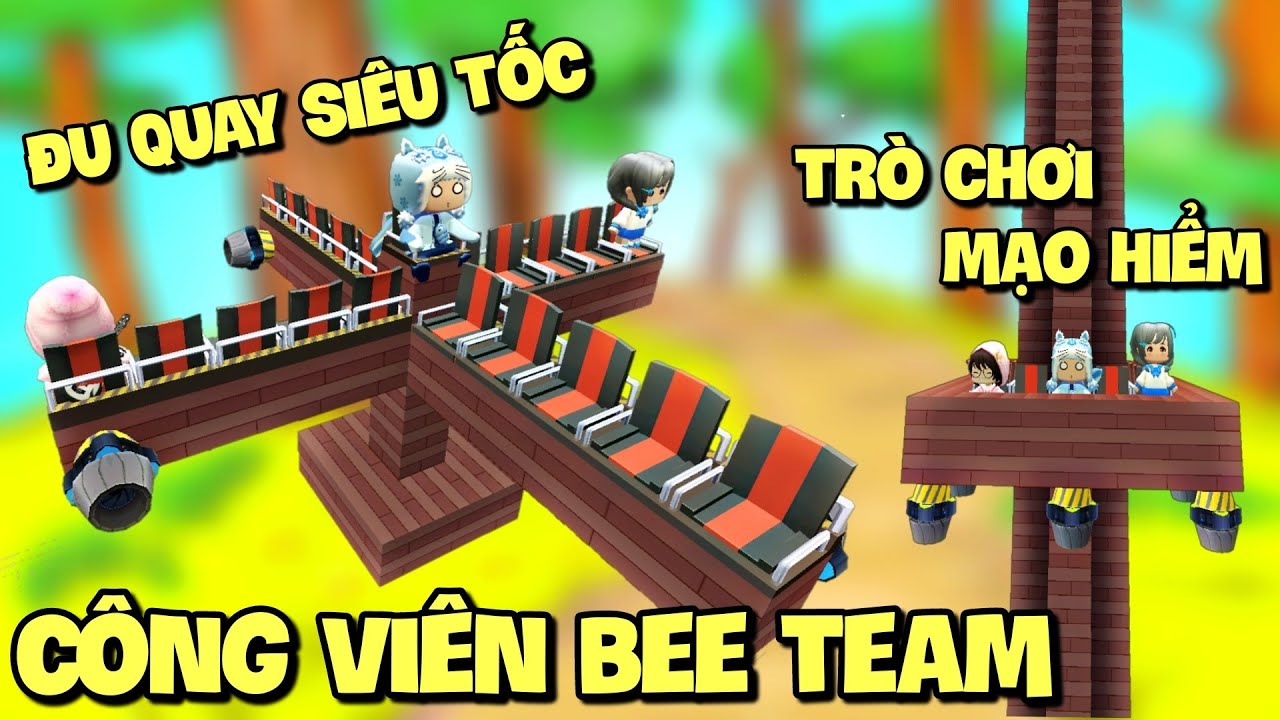Meowpeo thử th&aacute;ch x&acirc;y c&ocirc;ng vi&ecirc;n giải tr&iacute; trong l&agrave;ng Bee Team - Tập 1