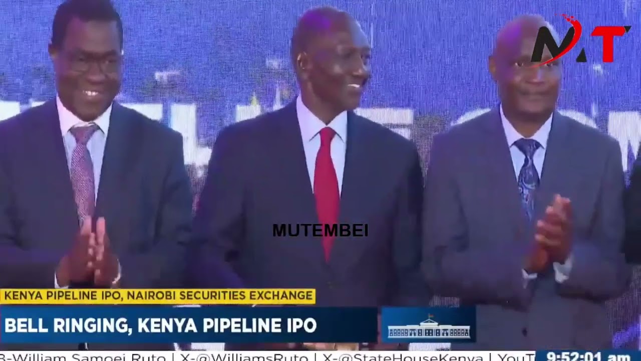 WATCH RUTO RINGING KENYA PIPLINE BELL EXCHANGING NAIROBI SECURITY!!